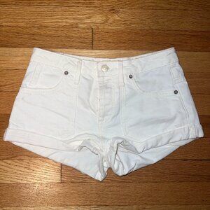 We The Free Beginner's Luck Slouch Shorts - White, Size 25